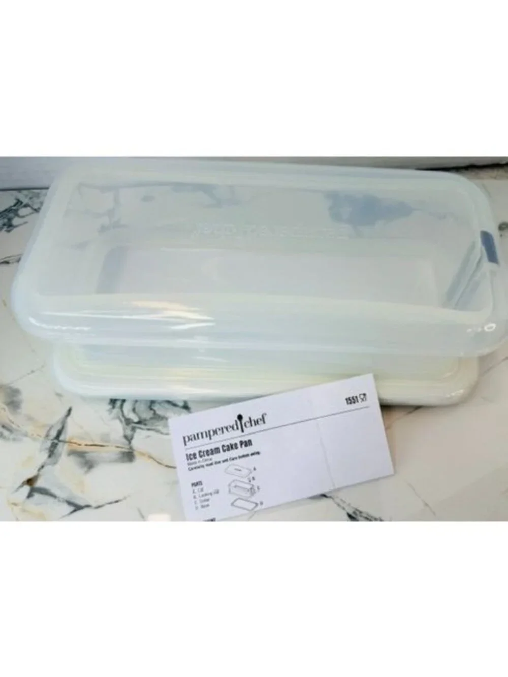 Pampered Chef Ice Cream Cake Pan #1551 Retired Discontinued Rectangular Baker